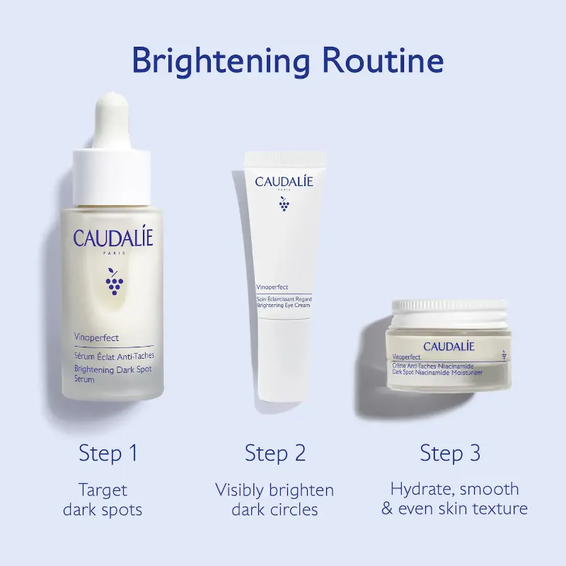 Caudalie Vinoperfect Brightening Routine for Dark Spots and Uneven Skin Tone