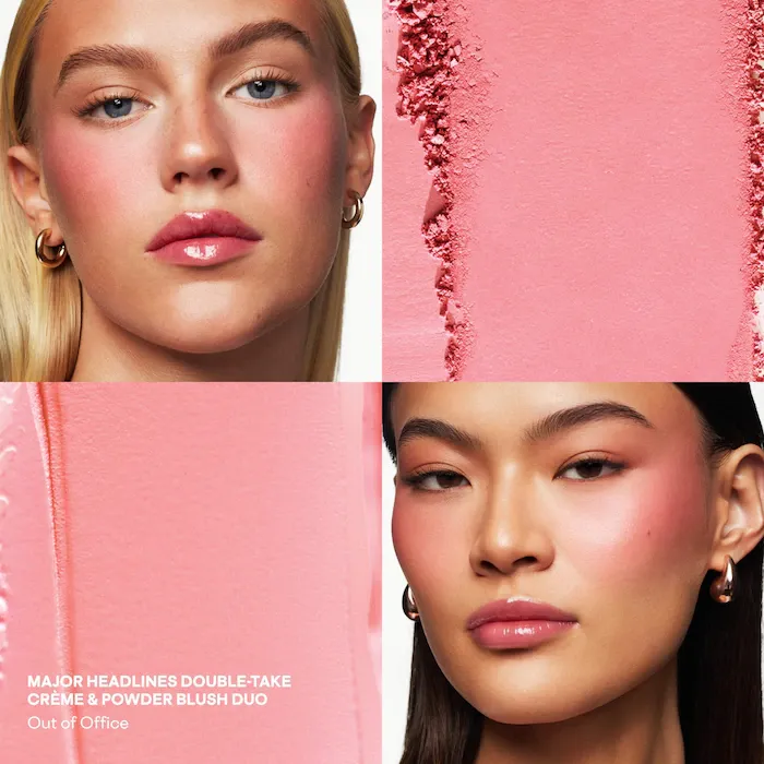 PATRICK TA 
Patrick's Glow and Gloss Set: Major Headlines Blush Duo and Plumping Lip Gloss Makeup Gift Set