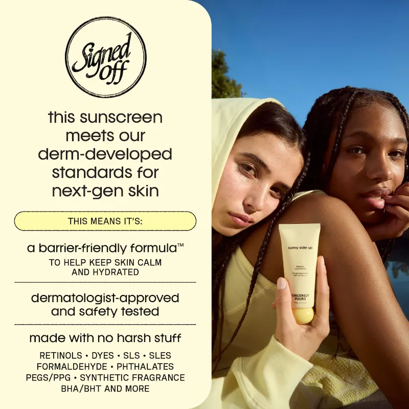 Sincerely Yours Sunny Side Up Hydrating Mineral Sunscreen, Broad Spectrum Protection SPF 30 PA+++