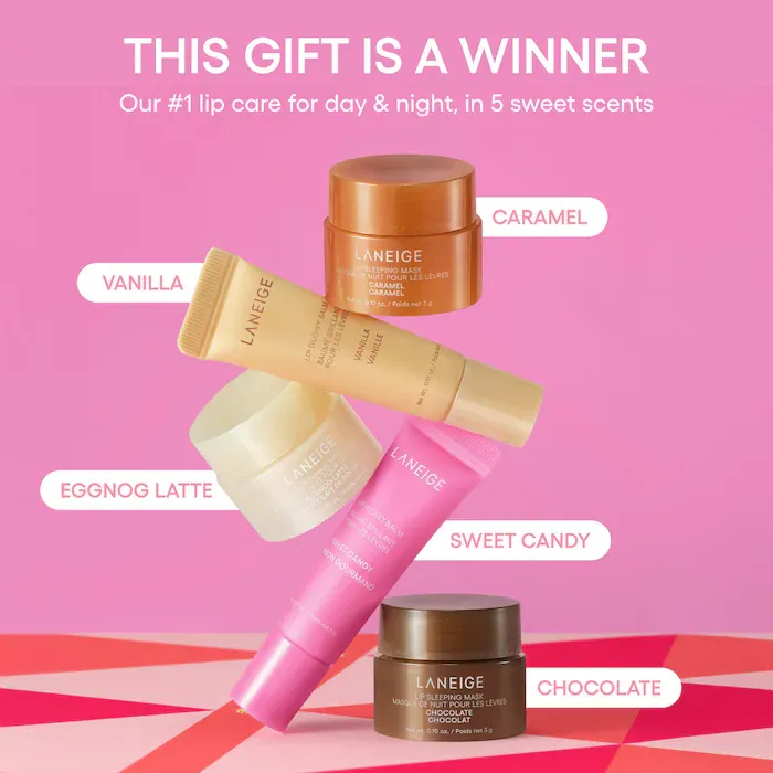 LANEIGE 
Midnight Minis Lip Glowy Balm and Lip Sleeping Mask Gift Set