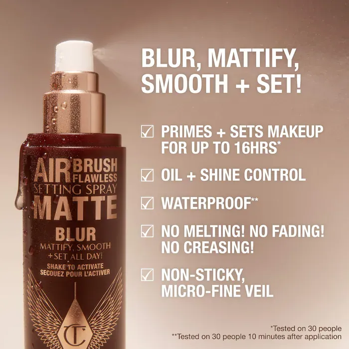 Charlotte Tilbury
Mini Airbrush Flawless Matte Blurring & Waterproof Setting Spray