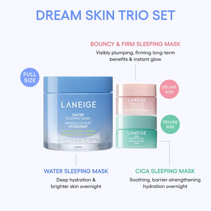 LANEIGE
Dream Skin Trio Sleeping Masks Set