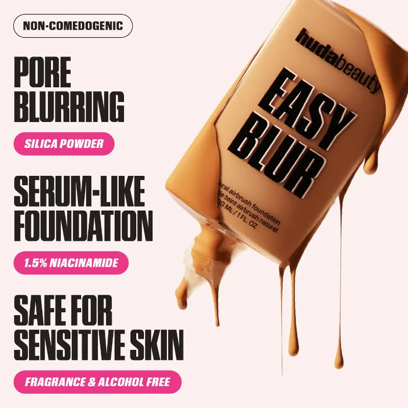HUDA BEAUTY Easy Blur Natural Airbrush Foundation with Niacinamide