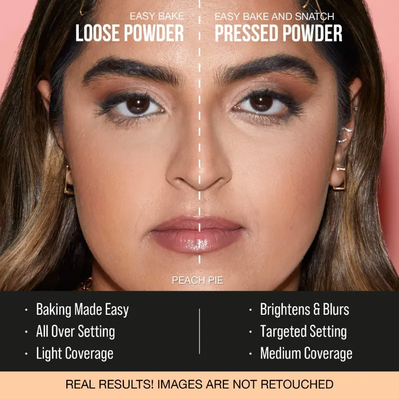 HUDA BEAUTY Easy Bake and Snatch Pressed Talc-Free Brightening and Setting Powder