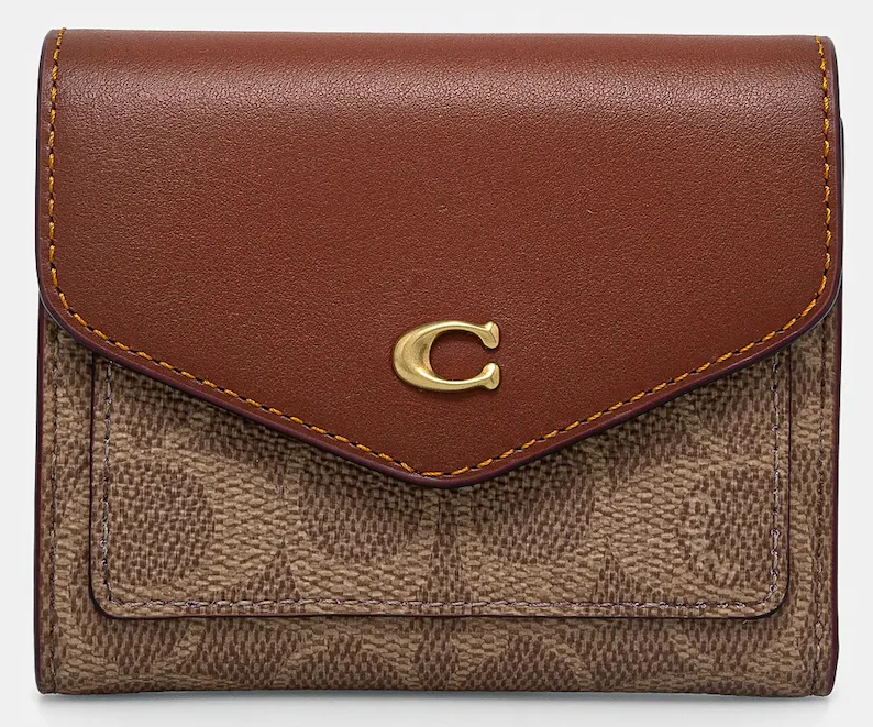 Wyn Small Wallet In Colorblock Signature Canvas