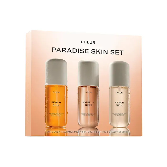 PHLUR 
Paradise Skin Hair and Body Fragrance Mist Set