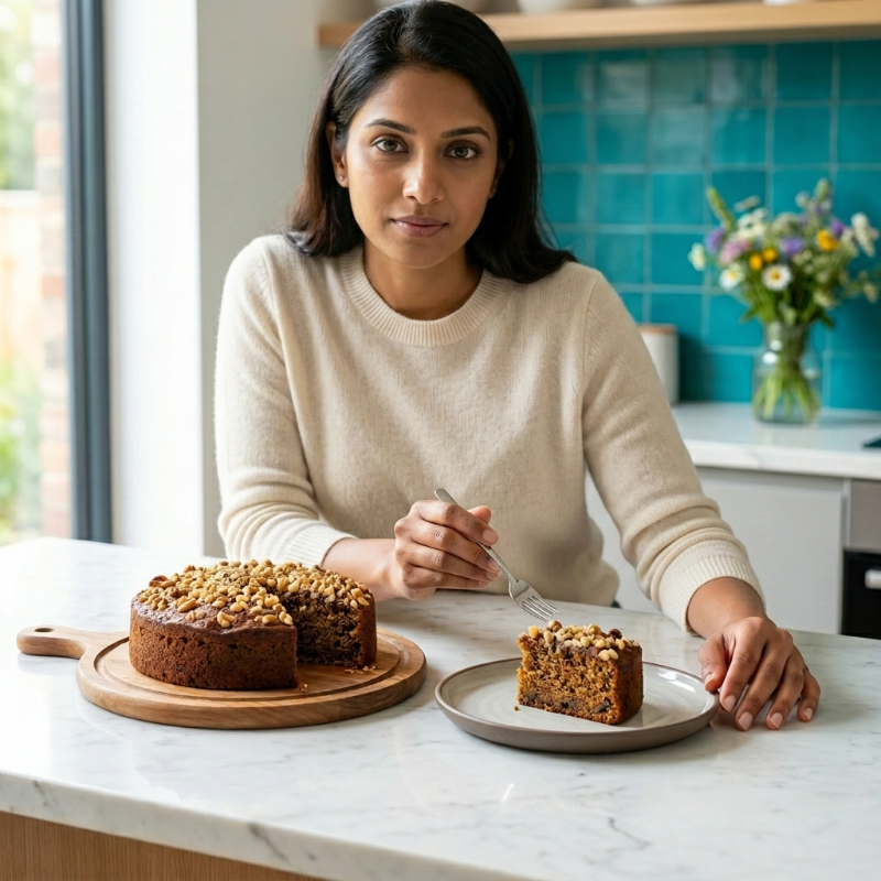 Date Banana Walnut Tea Cake (No added sugar)