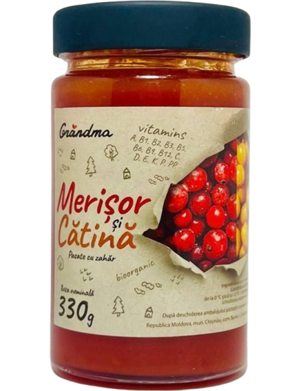 Merișor-Cătină (pasate cu zahăr) - 330g