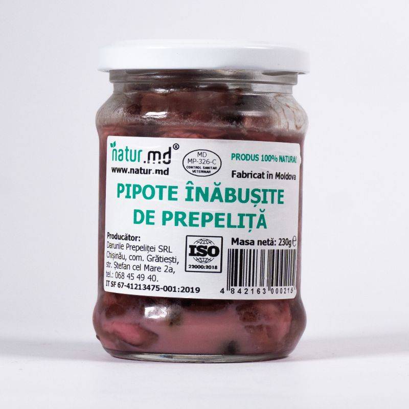 Pipote înăbușite de prepeliță - 230g