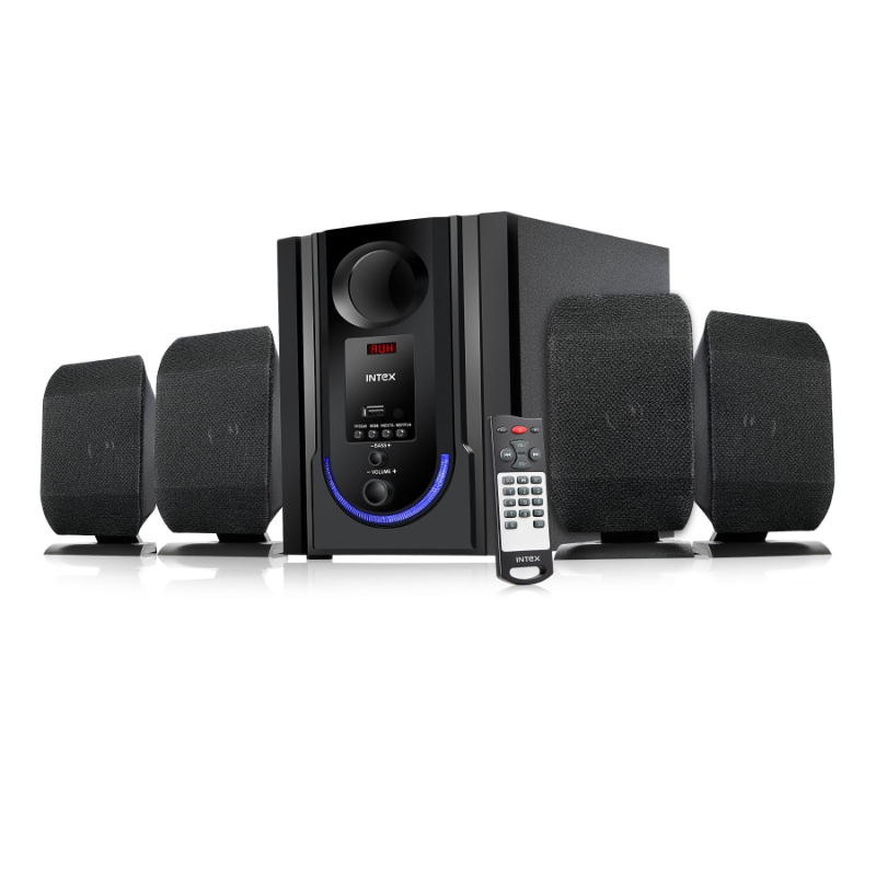 Intex 4.1 Channel Roar 4701 Bluetooth 70W Home Theater, Multimedia Speaker System with Powerful Subwoofer, USB, AUX, HDMI, FM Support, Remote