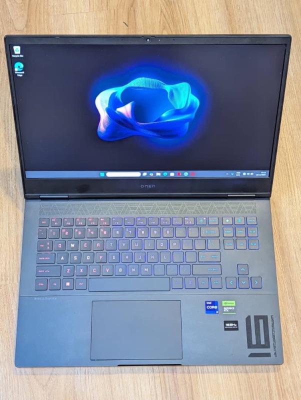 HP OMEN 16–WF0083DX
16" 165Hz FHD Display 
13th Gen Intel i9-13900HX
16GB RAM / 1TB SSD
NVIDIA RTX 4060
8GB Dedicated Graphics Card 
RGB Backlit Keyboard 
Laptop and Charger