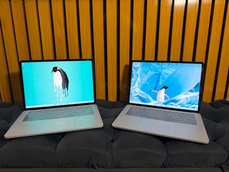 Microsoft Surface Studio Laptop [3 in 1]
14.4″ 120Hz PixelSense Flow touchscreen Display
11th Gen intel  Core i7‑11370H
16GB RAM / 512GB SSD
NVIDIA GeForce RTX 3050Ti 
4GB GDDR6 Dedicated Graphics cArd
Dynamic Woven Hinge 3-in-1 Convertible Design
Studio Mics + Windows Hello Face Login
Thunderbolt 4 Port
Backlit Keyboard
Laptop, Charger and Pen🖊️