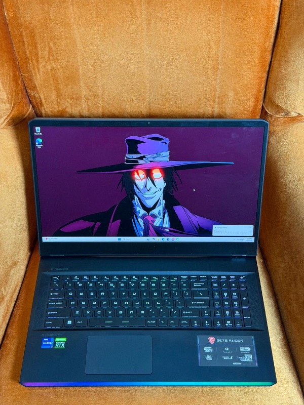 MSI GE76 RAIDER
17.3” FHD 144Hz Display
11th Gen Intel Core i7-11800H_2.30GHz 
16GB DDR4 RAM / 1.5TB SSD
NVIDIA GeForce RTX 3080
16GB GDDR6 Dedicated Graphics Card
Steel Series per key RGB Backlit Keyboard