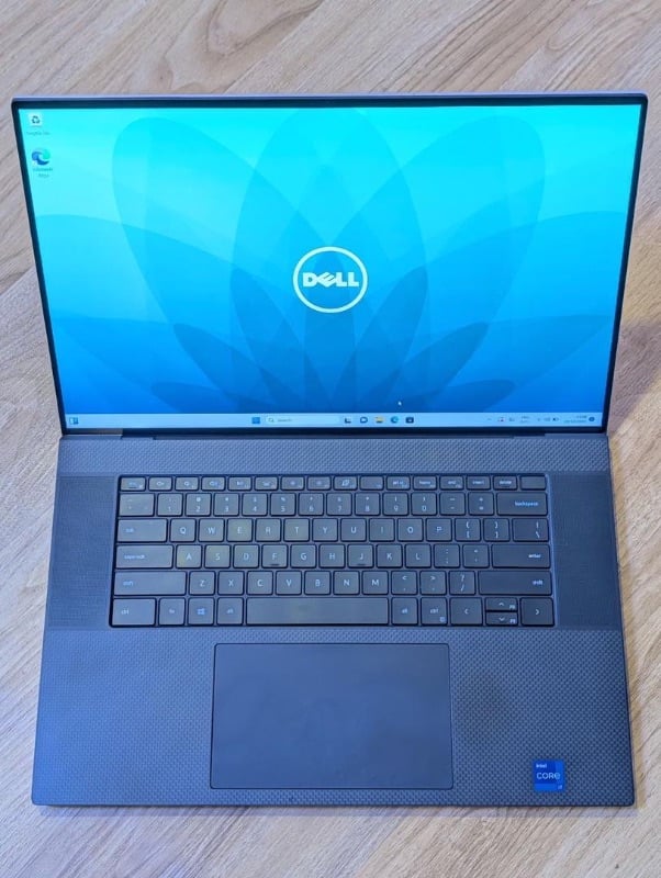 Dell XPS 17 9710
17" UHD+ Touchscreen Display 
Intel i7-11800H{11th Gen}
32GB RAM | 1TB SSD
NVIDIA RTX 3060, 6GB
Backlit Keyboard 
Fingerprint Scanner 
Laptop + Charger only