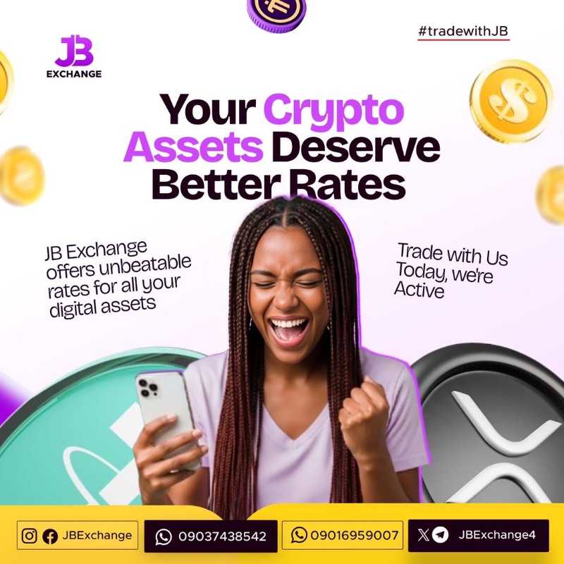 Better rates. Faster payout.
Trade with JB Exchange today