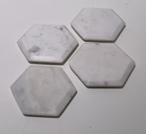 Marble Hexagon Coasters