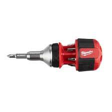 SCREWDRIVER - MILWAUKEE 8 IN 1 COMPACT RATCHETING MULTI BIT SCRWDRIVER