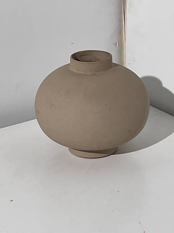 Full Moon Clay Vase