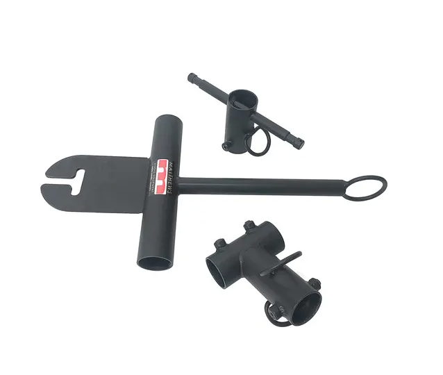 Matthews Studio Equipment - Schedule 40 Aluminum Pipe Menace Arm Kit (Ear with 9.5” Anti-Sag Center Post, Dual Baby Pin Front Mount, Rear Counter Weight Receiver w/ D ring on Top and Bottom)