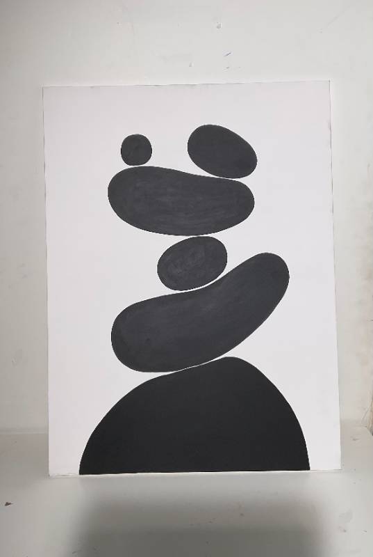 Black Pebble Wall