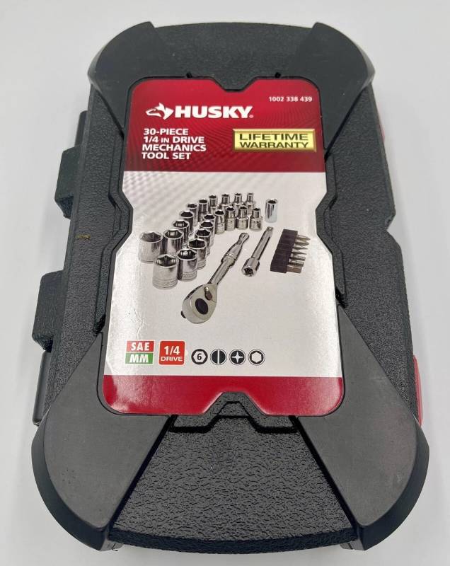 DRIVER SET - HUSKY MECHANICS 1/4 DRIVE 30 PC TOOLS SET