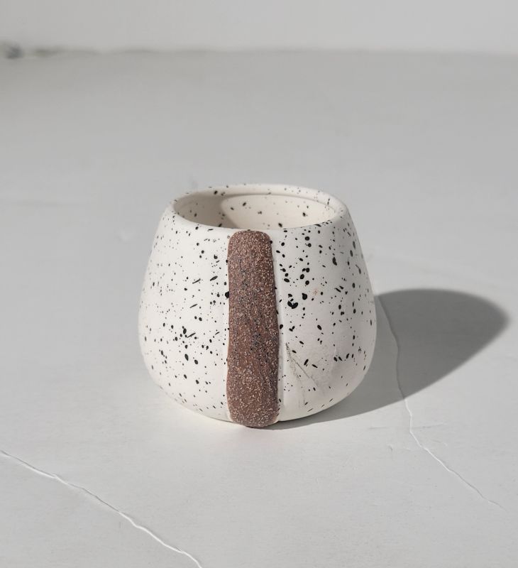 Spotted Stoneware Tea Cup