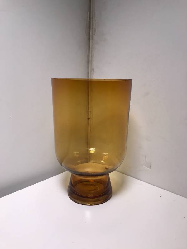 Gradient Amber Glass Vase