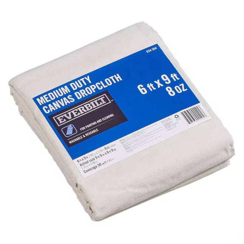 MEDIUM DUTY CANVAS DROP CLOTH 6FT x 9FT
