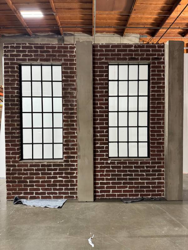 Double Sided Brick w/ Center Pillar Two Windows #1