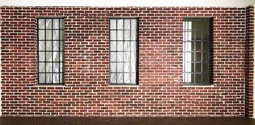 Red Brick Right Windows Split Total Length 23ft