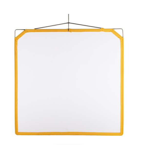 Matthews Solid Frame Scrim White Artificial Silk (48" x 48")