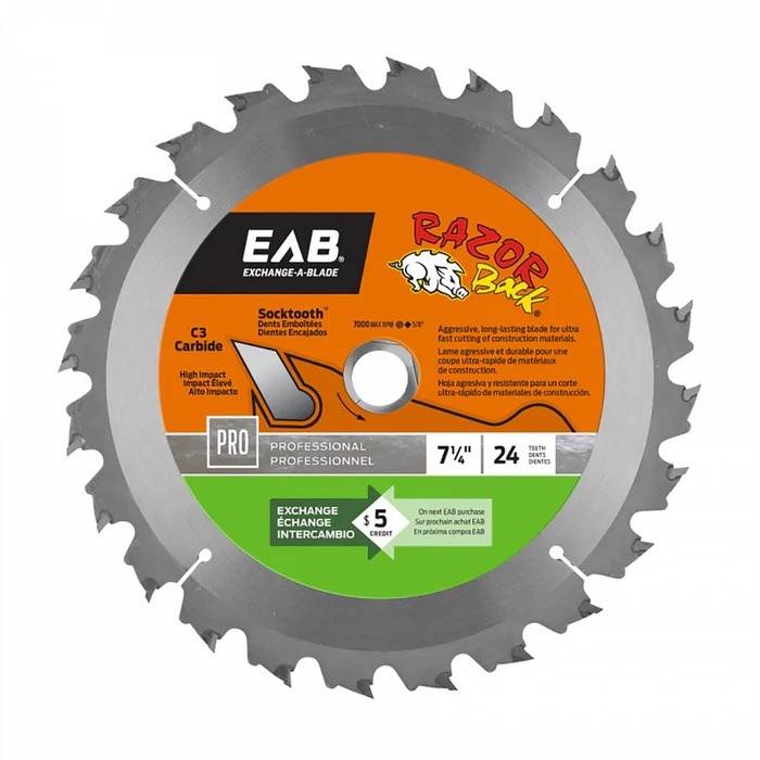 CIRCULAR BLADE - GENERAL PURPOSE CIRCULAR SAW BLADE 24 TEETH 7 1/2 Inch