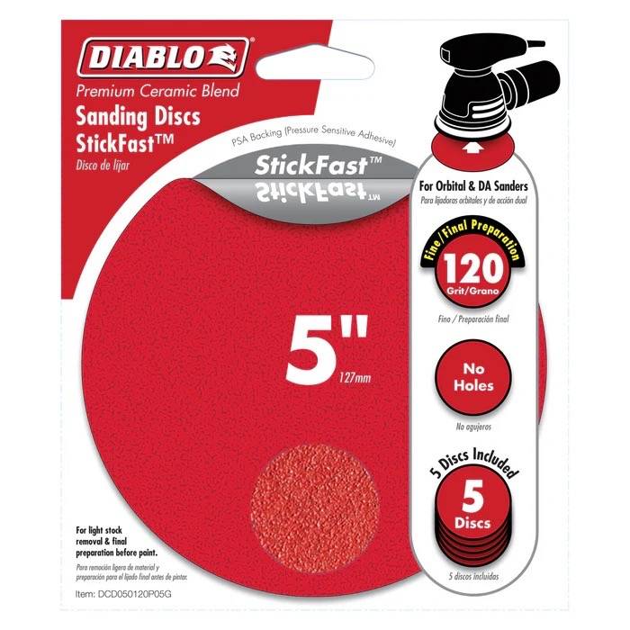 DIABLO SANDING DISKS STICKFAST FOR ORBITAL SANDER 120 GRIT