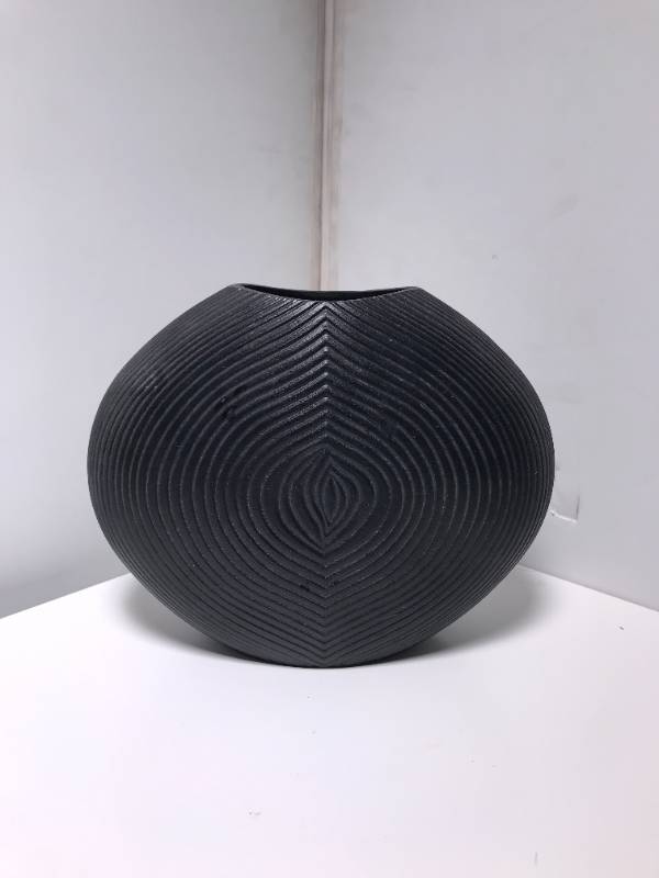 Carved Faux Wood Vase