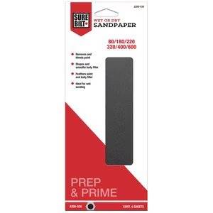 SURE BILT WET OR DRY SANDPAPER 80, 180, 320, 400 GRIT
