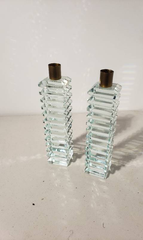 Crystal candle holders