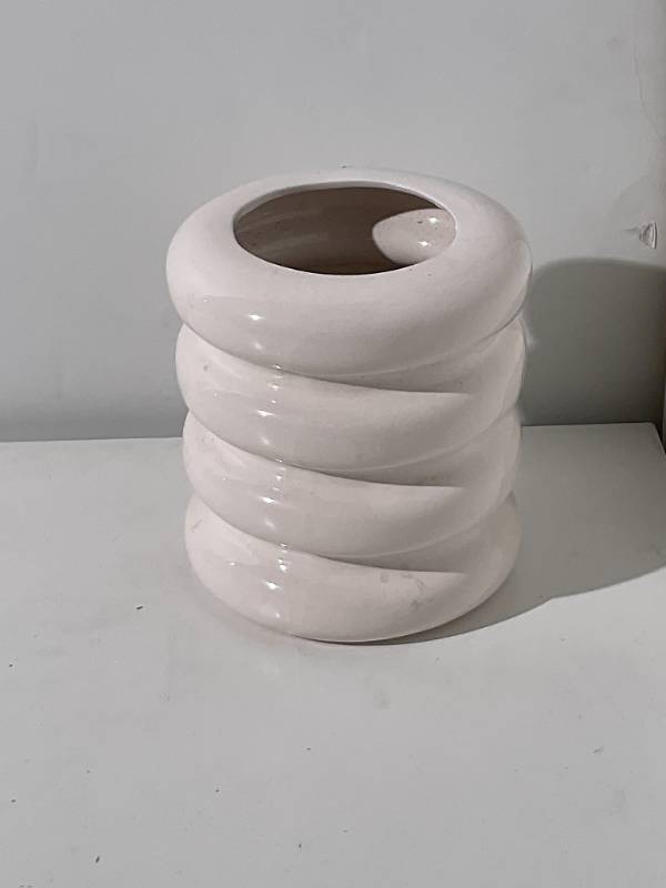 CB2 Tier Shinny Stoneware Vase