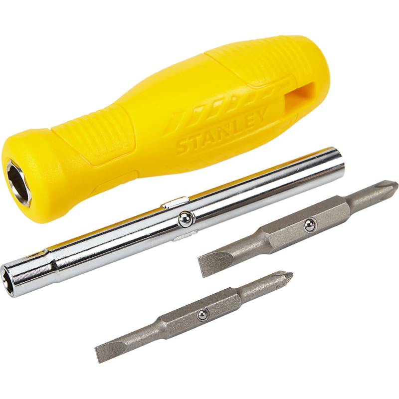 SCREWDRIVER - STANLEY 6 IN 1 YELLOW SCREWDRIVER