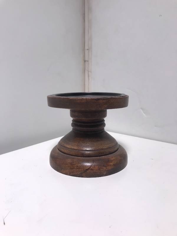 Vintage Wood Pillar Holder