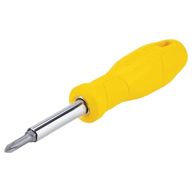 SCREWDRIVER - STANLEY 6 IN 1 YELLOW SCREWDRIVER