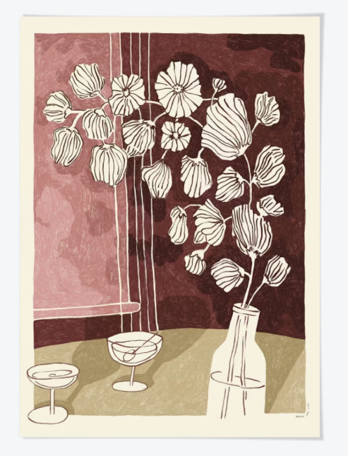 Jazz & Flowers Art Print