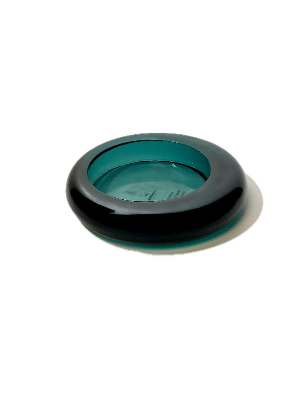 Bangle Teal Glass Decorative Plate