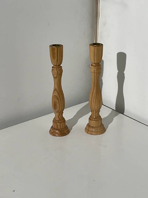 Anthropologie Wood Taper Holder #2