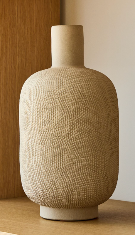 Combed Ceramic Vase
