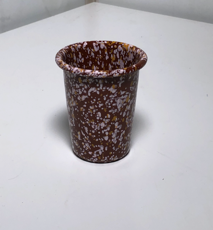 Sprinkle Brown Enamel Cup