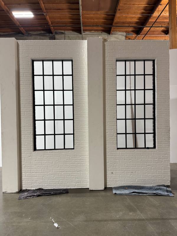 Double Sided Brick w/ Center Pillar Two Windows #1