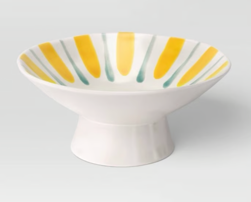 Stoneware Pedestal Serving Bowl