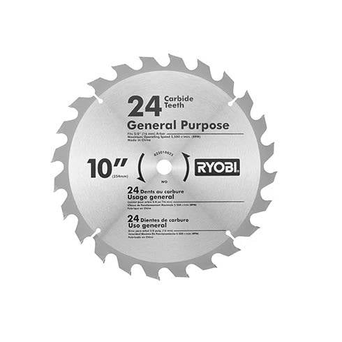 CIRCULAR BLADE - RYOBI GENERAL PURPOSE CIRCULAR SAW BLADE 24 TEETH 10 Inch