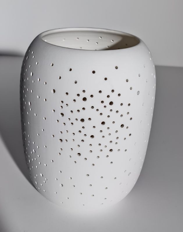 Constellation Pierced Cermaic Candleholders