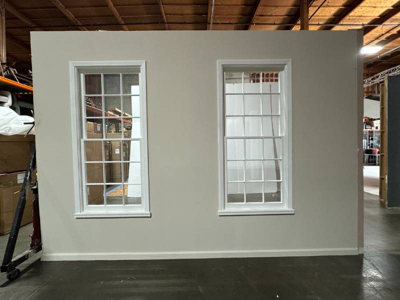 Flat Wall w/ 2 Square Windows #1